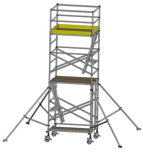 AMO Harri Leveä lyhyt alumiiniteline