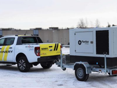 Ferbo perässä hinattava varavoimakone